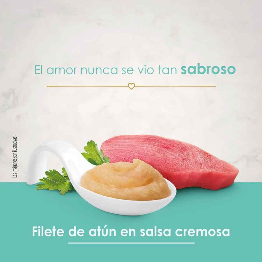 Fancy Feast Puree Kiss Con Filete De Atún En Salsa Snack Líquido Para Gatos, , large image number null